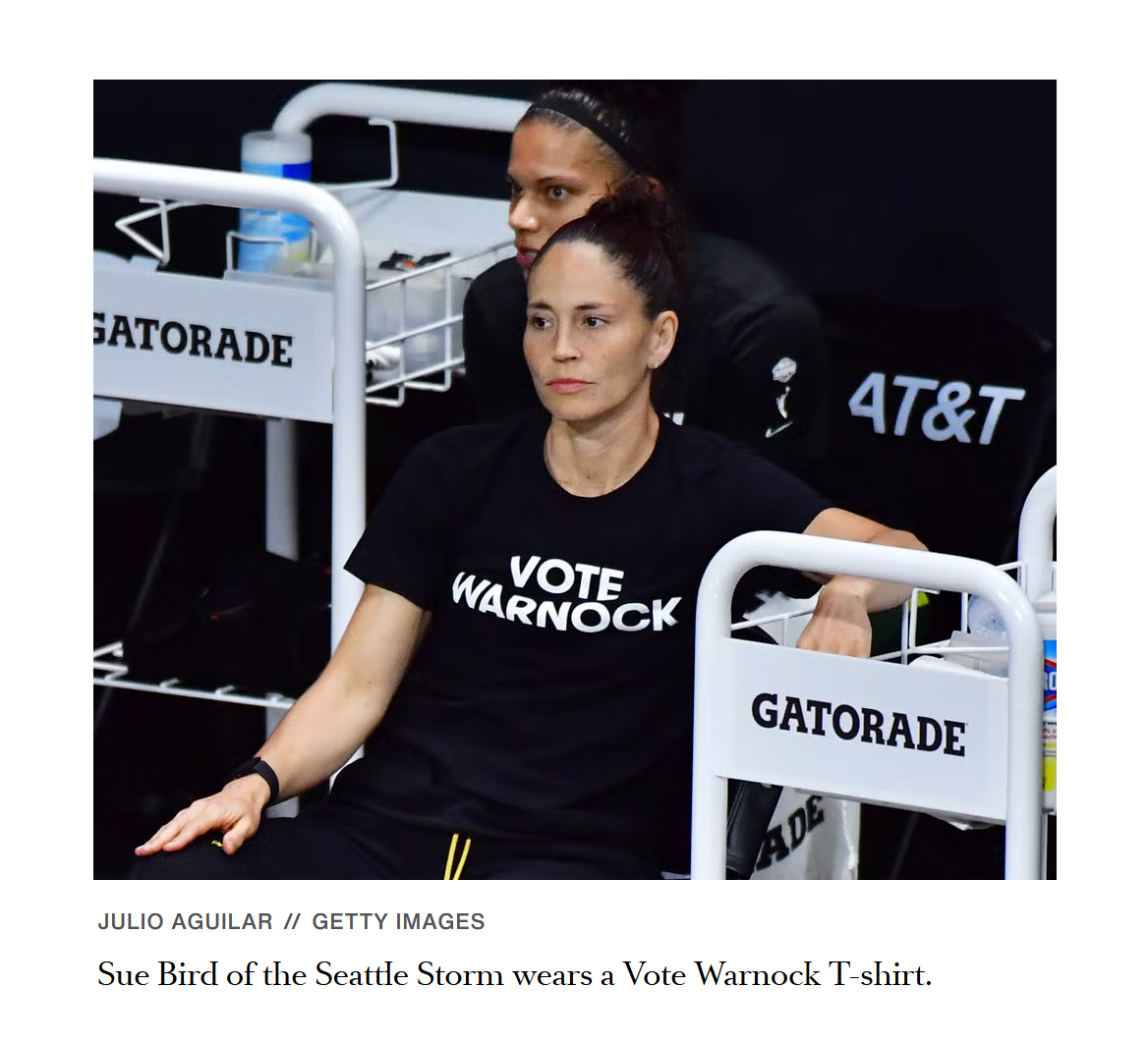 Vote Warnock Sue Bird